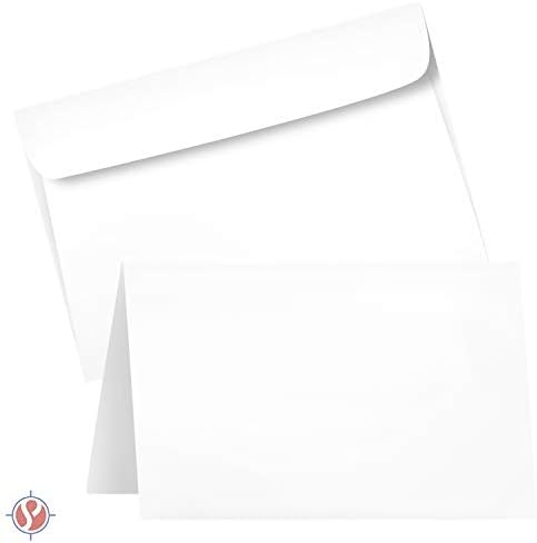 Big Blank Scored Folding Cards Set – 8.5 x 11 white Cardstock i 6 x 9 koverte | savršeno za poslovne pozdrave,
