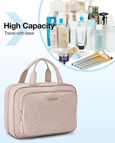 BAGSMART toaletna torba viseći putni Organizator šminke sa prozirnom kozmetičkom torbom odobrenom