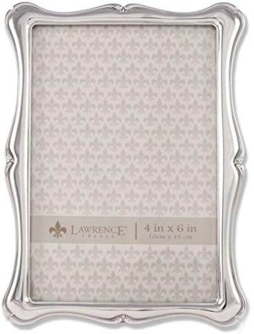 Lawrence Frames 710246 srebrni metalni romanski okvir za slike, 4 x 6 inča