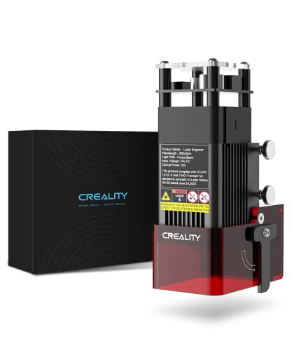 Creality Službeni laserski modul, 5W izlazni laserski rezač, debljina odbitka 5 mm, kompatibilna sa creatity ender 3 / ender 3 v2 / ender 3 pro / ender 3 v2 Neo / Ender 3 Max Neo 3D pisači