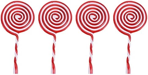 Amosfun Chrismas Candy 4pcs Božić Scene Lollipop modeliranje privjesak lijep Božić lizalica ukras Yule pokloni