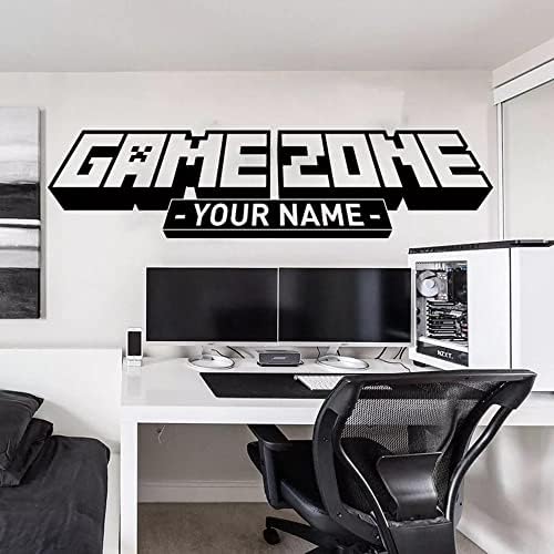 Ihisane personalizirano ime zona igre zidna naljepnica Igraonica prilagođena video igara Gamer Xbox Ps zidna
