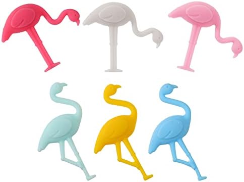 Hemoton marker za piće 6kom Silikonski markeri za piće Flamingo staklo za vino čari identifikatori stakla