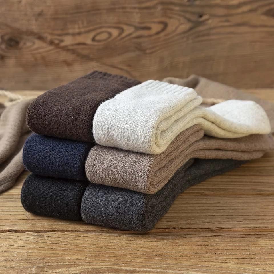 MFCHY zimske muške vunene vune duge čarape debele tople harajuku retro kompresije visoke muške