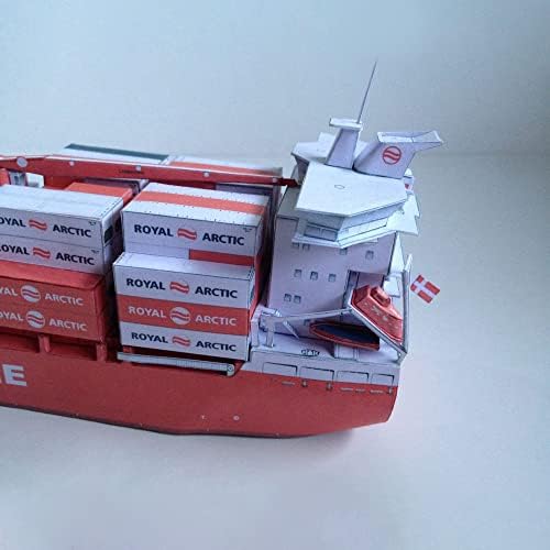 CSYANXING 1/400 papir danski kontejnerski brod Mary Arctica vojni brod Model ručno rađeni DIY papirni Model