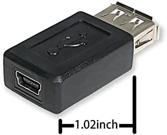 Meke korice USB 2.0 A ženska do USB b Mini 5-polni ženski adapter Converter 4 Pack