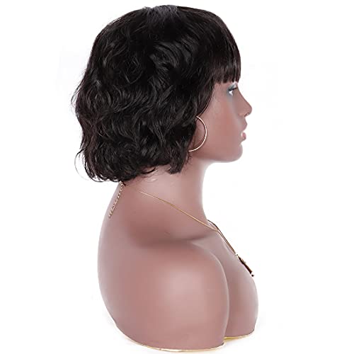 Brinbea Body Wave kratke Bob perike za ljudsku kosu sa šiškama 150% gustoće brazilske Remy perike za ljudsku kosu za crne žene