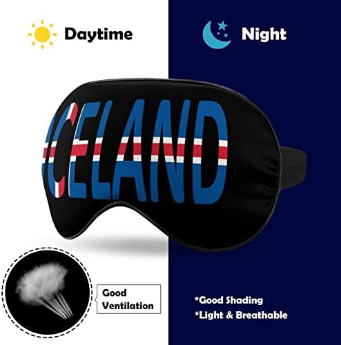 Island Zastava smiješno spavanje maska ​​za oči mekano povez za oči s podesivim noćnim sjećinjem za muškarce