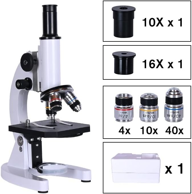 Oprema za mikroskop 10x 16x 640x potrošni materijal za laboratoriju za Monokularni biološki mikroskop