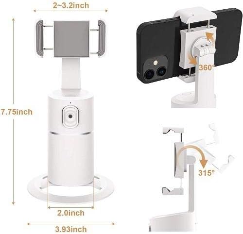 Boxwave Stalak i nosač za blackview A80 Plus - PivotTrack360 Selfie stalak, praćenje lica okretni nosač za blackview A80 Plus - zimska bijela