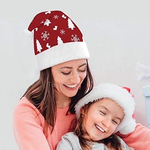 Božić Santa šešir, Božić Snowflake Božić šešir za odrasle, Unisex Comfort Božić kape za Novu godinu svečani