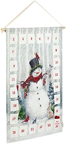 DEMDACO Woodland Snowman Classic bijela i crvena 18 x 24 inčni poliester Božić odbrojavanje kalendar