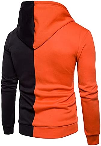 Modni muški jesen casual patchwork s kapuljačnim zatvaračem patentni zatvarač dugih rukava džepni kaput jakna sportski vrh