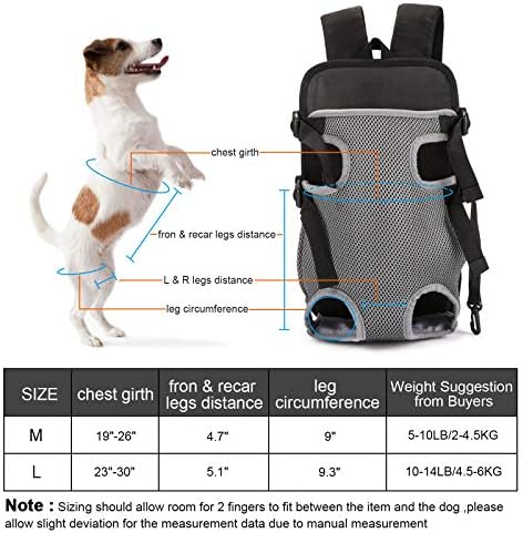 Ownpets Legs Out prednji nosač za pse, podesivi ruksak za nošenje kućnih ljubimaca bez ruku, idealan