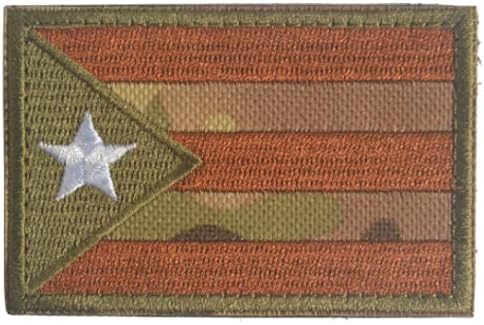 Portoriko zastava Taktičke ruke vezene zakrpe za mrlje značke Morale taktike Vojne vezenje zakrpa kuka