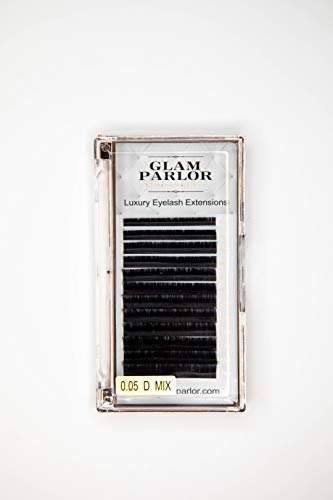 Glam salon .05 C Curl 16mm Faux Mink Individualni svezak Extensions - Meka tamna mat - Lako na ventilator -
