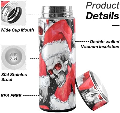 Cataku lubanje Santa šešir za boce za vodu izolirana od nehrđajućeg čelika Termos boca za bocu za kavu za