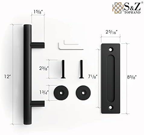 S & Z Tophand® 24 in. X 84 in. PVC vrata za drvetu, smeđa drva Tekstura, 20-42in Okvir od nehrđajućeg