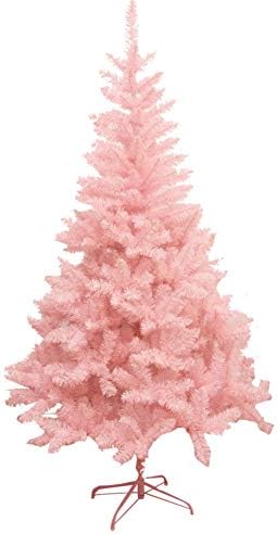 ZPEE ružičasto bačeno božićno drvo, materijal PVC umjetni borovi drveće šarke sa metalnim postoljem