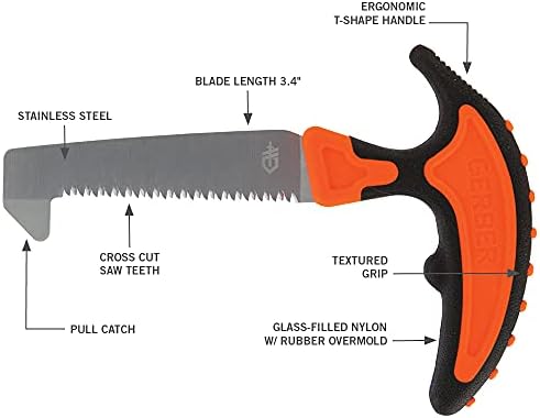 Gerber Gear 31-002736N vitalni džepni sklopivi lovački nož izmjenjiva oštrica, narandžasta / crna
