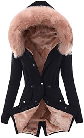Nokmopo kaputi za žene Ženski kaput Ženske zimske tople debele jakne kapuljače sa kapuljačom Žene zimski kaputi
