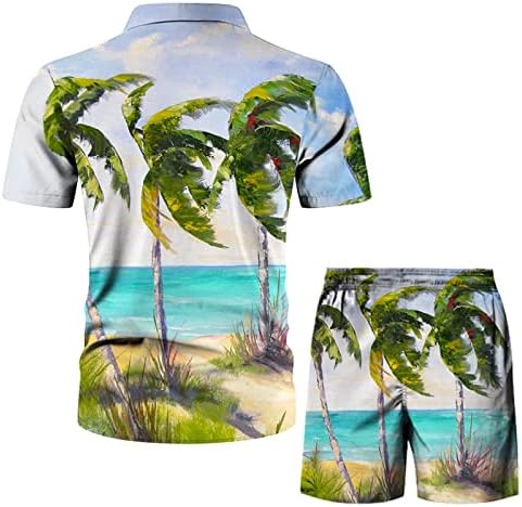 Xxbr muške havajske majice Ležerne tipke s kratkim rukavima s kratkim rukavima Summer Beach Tropical