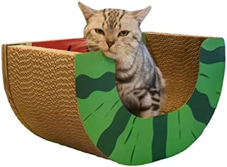Lemall Cat ploča za grebanje lubenica u obliku udobnog valovitog gnijezda za mačke jastučići