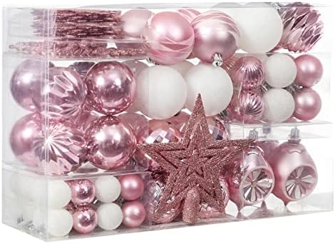 XmasExp 103-Pack Božić Ball Ornamenti razne Shatterproof Božić Lopta Set sa višekratnu upotrebu ručni