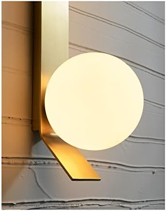 SLNFXC LED zidna lampa Glass Ball Gold unutrašnja rasvjeta Sconce Koridor prolaz Hall spavaća soba