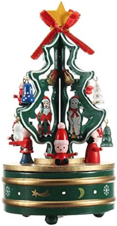 ZGJHFF Merry-Go-okrugla Božićna dekoracija Music Box Božić Rotirajuća muzička kutija
