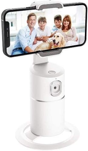 Paket i montiranje kompatibilni sa vivo t1 5g - pivottrack360 selfie stalk, praćenje lica okretni štand za vivo T1 5g - zimsko bijelo