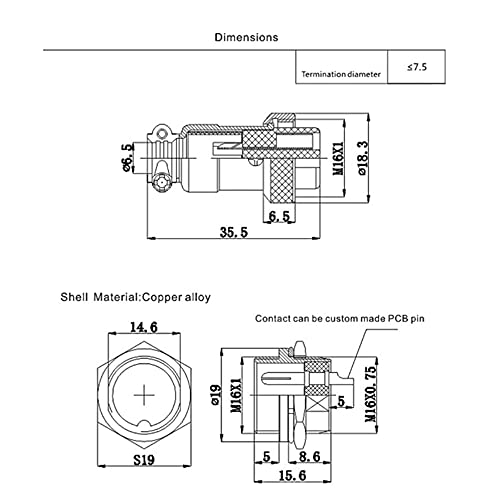 1set GX16 2/3/4/5/6/7/8/9 Pin Muški + Ženski L70-78 16mm žičani panel kružni konektor sa poklopcem utičnica