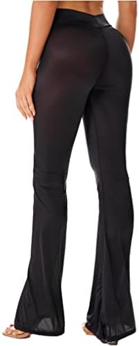 DooMiva ženska patentna zglob Elastična dugačka pantalone Yoga Sportwear Bell-dno pantalone