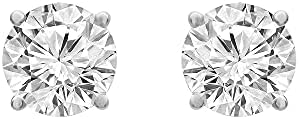 14k Bijelo zlato 1.00-6.50 Carat Prong Set okrugli rez laboratorija Grown Diamond solitaire Stud Naušnice