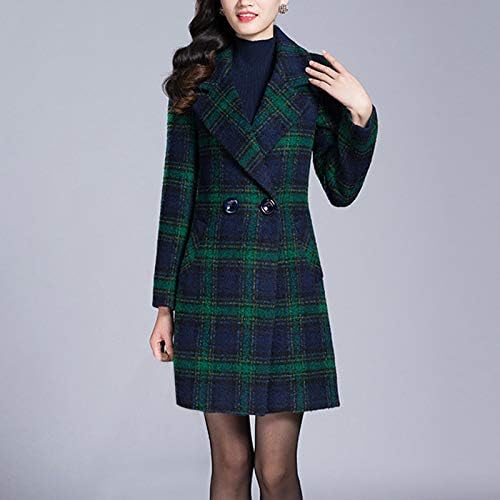 Gingham mini jakne s dugim rukavima Womans Tweed dvostruki kardigani poslovnih klasičnih revel