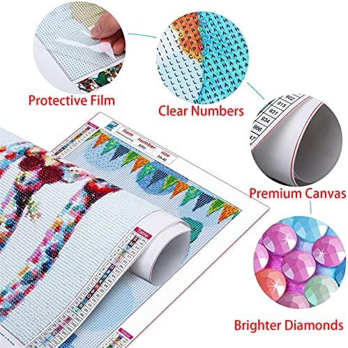 Dijamantni setovi za odrasle, Lotus Diamond Art Kids početnik DIY 5D boja po brojevima, velika