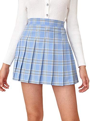 Milumia karirana Plisirana Mini Suknja visokog struka za djevojčice Preppy školska uniforma Tartan