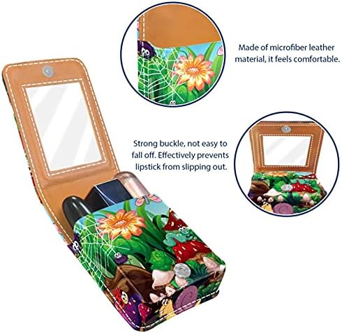 Makeup Ruž Za Usne Za Vanjski Crtani Insekt Gljiva Bubamara Puž Prijenosni Organizator Ruževa Sa Ogledalom