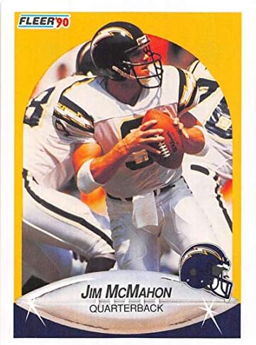 1990 Fleer Fudbal 310 Jim McMahon San Diego Chargers Službena NFL trgovačka kartica od fleera