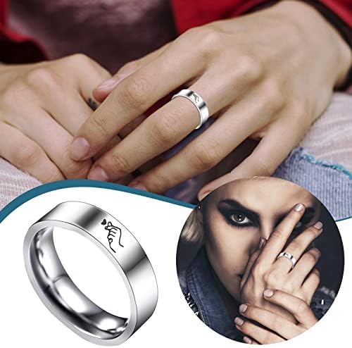 2023 Novi jednostavni titanijum čelični prstenski prsten crtani crtani crtični nakit prsten životinja