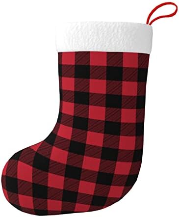 Austenstern Božićne čarape Buffalo pleteni sretni kamper dvostrani kamin viseći čarape