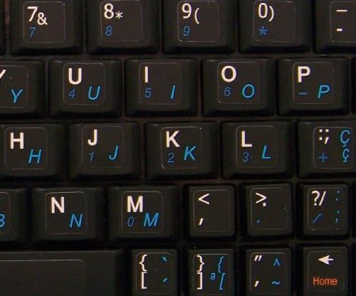 Portugalski Brazilski engleski netbook naljepnice za tastaturu na crnoj pozadini
