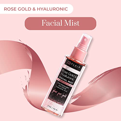 Clear Beauty Rose Gold & amp; hijaluronska kiselina magla za lice - vlaži & hidrira kožu & amp; smiruje crvenilo,