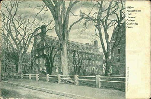 Massachusetts Hall Harvard College Cambridge MA originalna antička razglednica