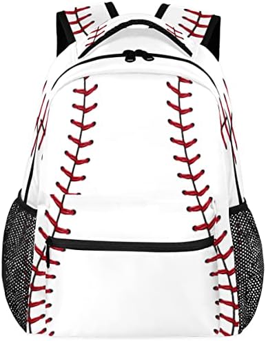 Baseball Kids ruksaci, crveni ubod bijeli bejzbol ruksak vodootporan 16 inčni školski torbica