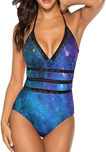 Space Galaxy ženski Jednodijelni kupaći kostim V izrez kupaći kostim Monokini kupaći kostim