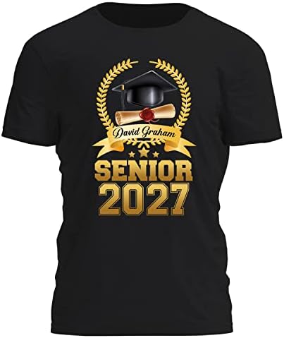 PREZZY personalizovano ime Shirt Senior 2023 Graduate Class of 2023 Matura 23 pokloni za njega njene Žene Muškarci