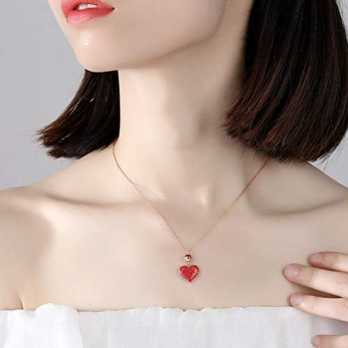 KESYOOOOOO 1PC Ogrlica s ogrlicama u obliku srca Jedinstvena ogrlica za žene ukras za vrat