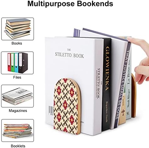 Tribal Southwestern Bookends za police 1 par knjiga kraj ne-Skid Home dekorativni držač za knjige