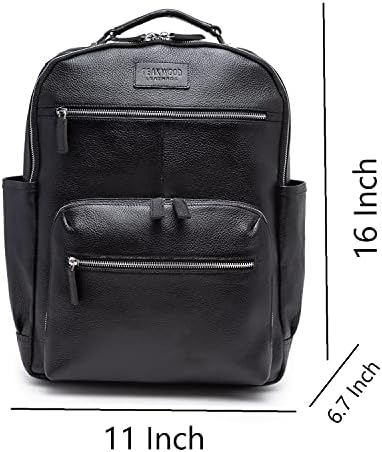 Teakwood originalni kožni ruksak 15,6 inča Travel Laptop torba casual ramena Vintage Daypack za muškarce i žene